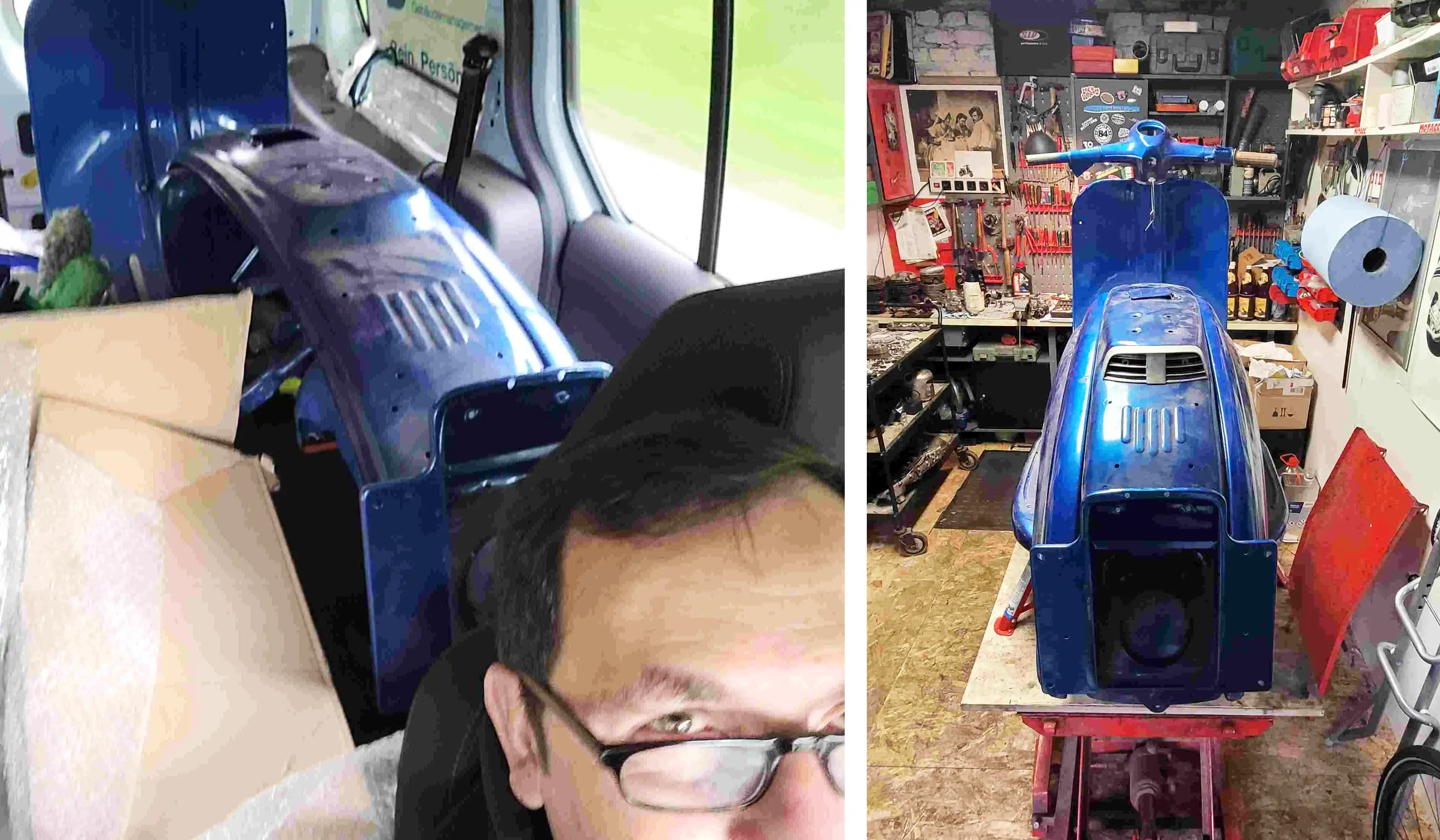 Lambretta zusammengebaut